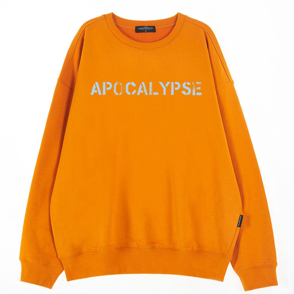 ASTRAL PROJECTION Oversized Drop Shoulder Apocalypse City Sweatshirt_Orange