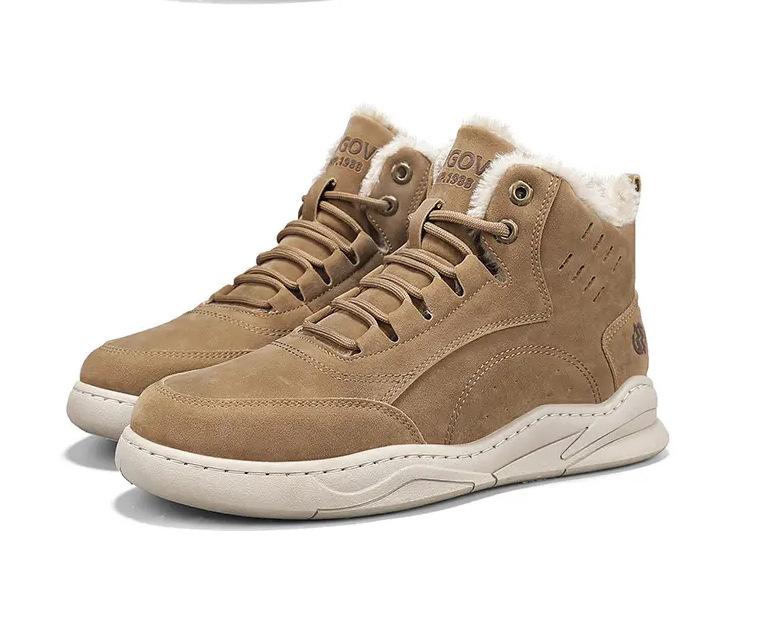 Autumn and winter high-top shoes fleece warm cotton shoes outdoor leisure sports Martin boots non-slip snow boots