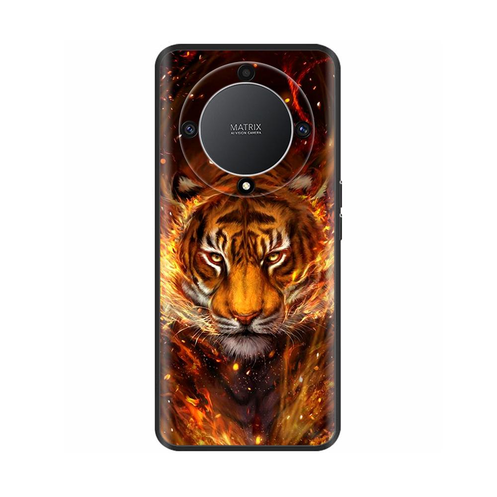 For Honor Magic 6 Lite Case Magic6 Lite Liquid Silicone Soft TPU Back Bumper Skull Marble Print Fundas For Honor Magic 6 Lite 5G