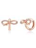 14K Ribbon Wave Cubic Earrings (Gold Filled) C24EGF148
