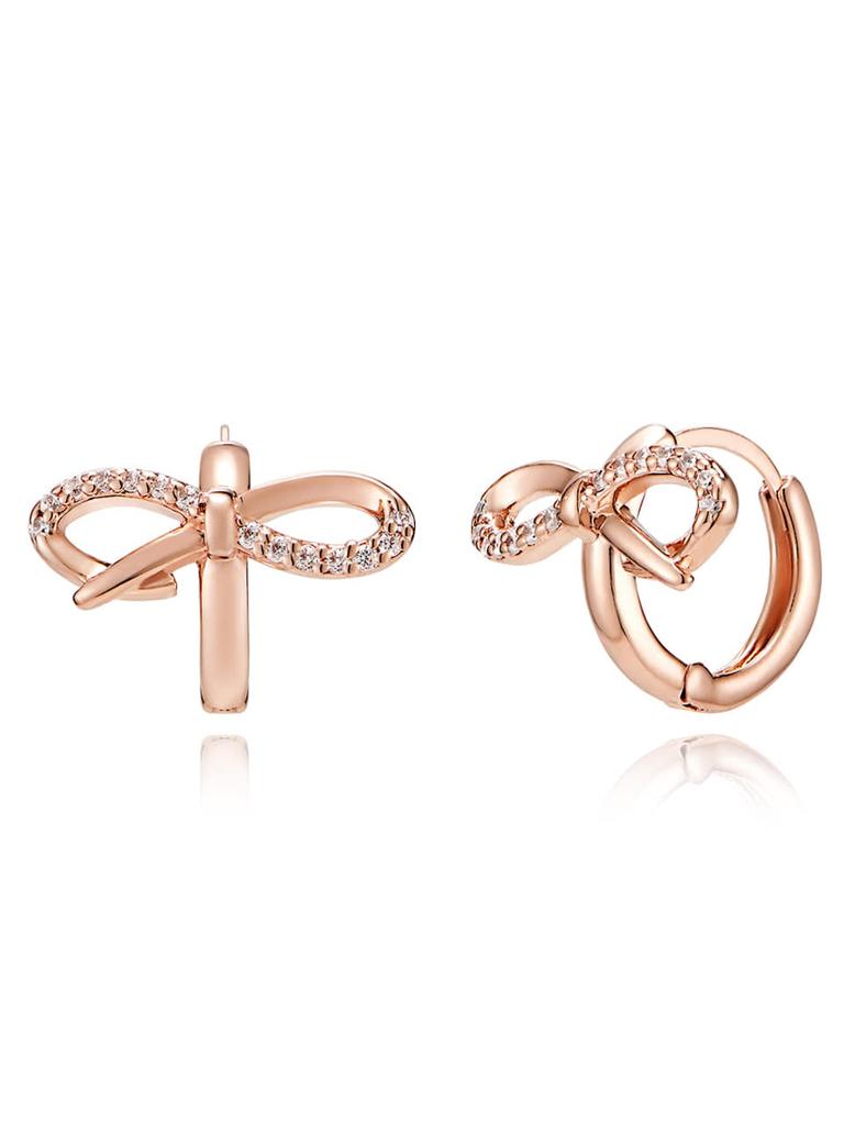 14K Ribbon Wave Cubic Earrings (Gold Filled) C24EGF148