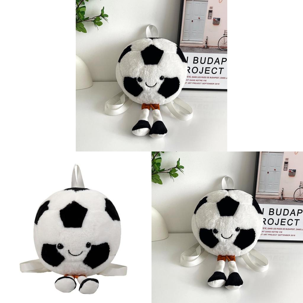 Plush Soccer Toy Backpack For Kids With Breathable Lightweight Design For School And Play
