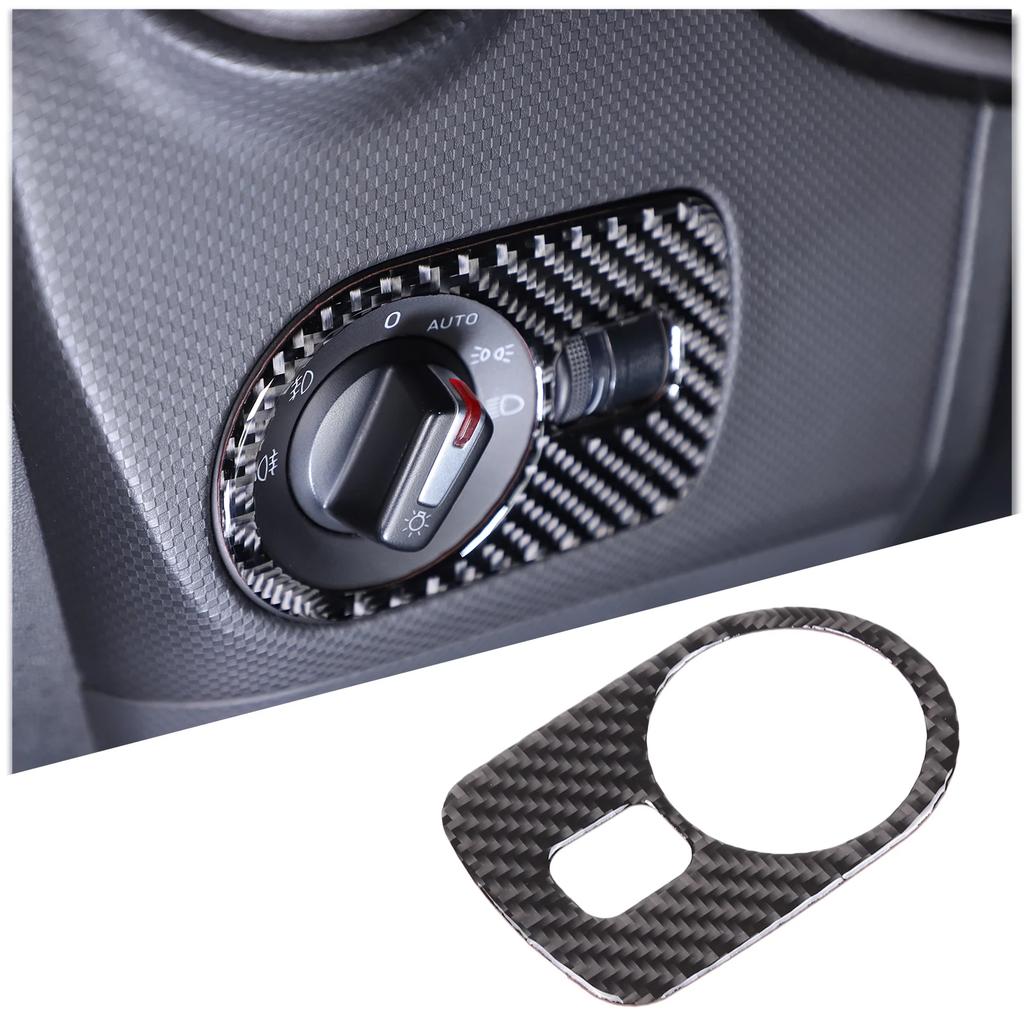 For SEAT Leon Mk2 1P 2008-2012 Soft Carbon Fibre Car Central Control Gear Shift Air Outlet Panel Trim Sticker Car Accessories F6