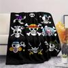 1PC One Piece Straw Hat Pirates Patterned Flannel Blanket Suitable For All Seasons For Home Decor Warmth And Comfort Gifts Holiday Present
