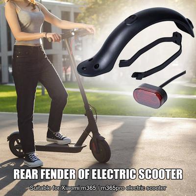 3pcs Electric Scooter Rear Fender Mudguard Support Taillight Kickscooter Replacement Parts with Screw for Xiaomi M365/ M365 Pro