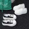 Stepping on shit net shoes women's breathable mesh new summer single net little white shoes thick sole two wear one pedal board shoes