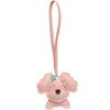 Adorable Curly Dog Keychain PU Leather Bag Charm With Secure Metal Hook For Purse Backpack Decoration Lightweight Design