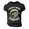 European Sizes Men'S I Don't Need Relax I Just Need To Go Fishing Graphic T-Shirt