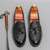 New Arrival Men's Fashion Patent Leather Sequin Tassel Dress Business Office Shoes Male Charm Wedding Party Prom Flats Footwear