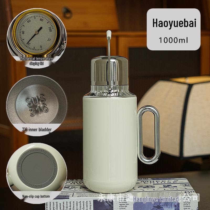 316 Stainless Steel Portable Insulated Teapot with Titanium Plating and Tea-Water Separation, Large Capacity for Stewing
