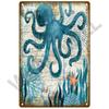 Vintage Ocean Pirate Iron Sign Metal Tin Plate Poster Art for Home Bar Man Cave Garage Club Decor