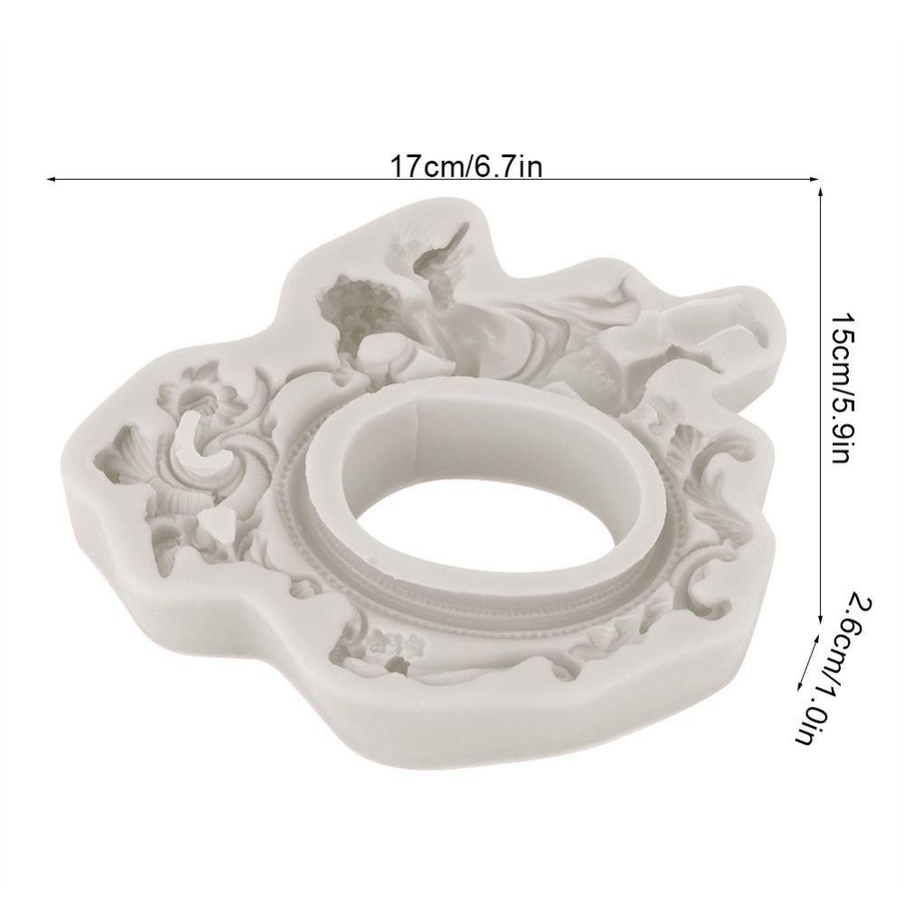 Pink Color Silicone Fondant Mold 3D Sculpted Pattern Chocolate Mould Baking Decor Tool Baking Use