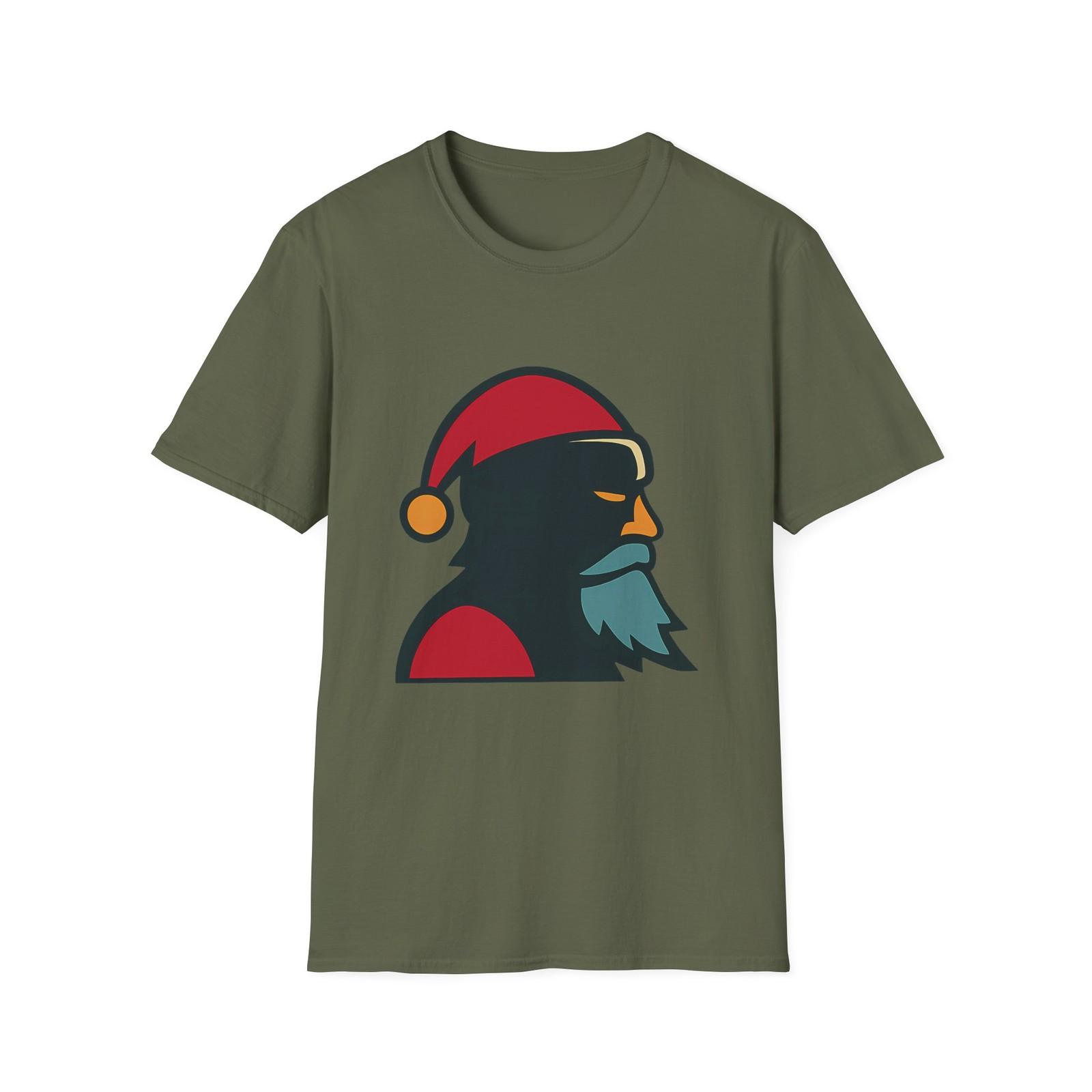 Unisex Softstyle T-Shirt Mens Womens Tees Top Santa Profile Beard Calm Stare Christmas Mood 3XL
