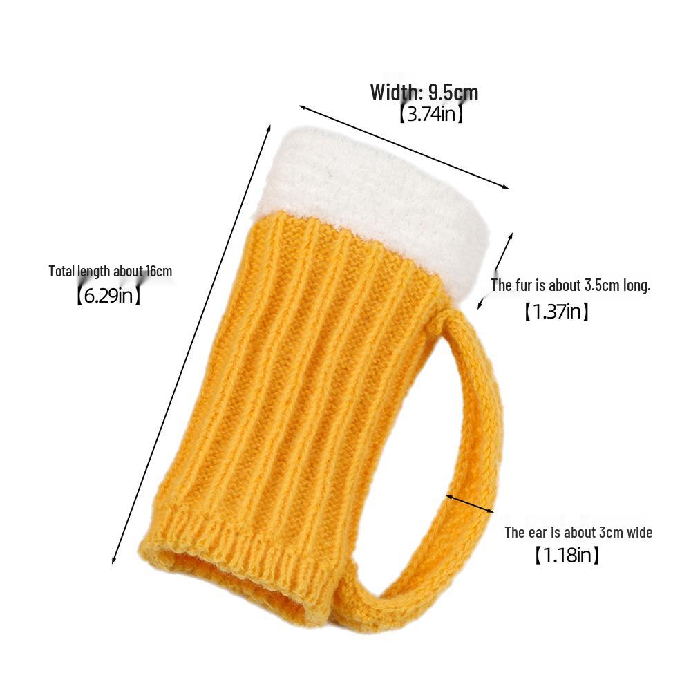 3D Beer Mug Beanie: Fun Unisex Winter Knit Hat