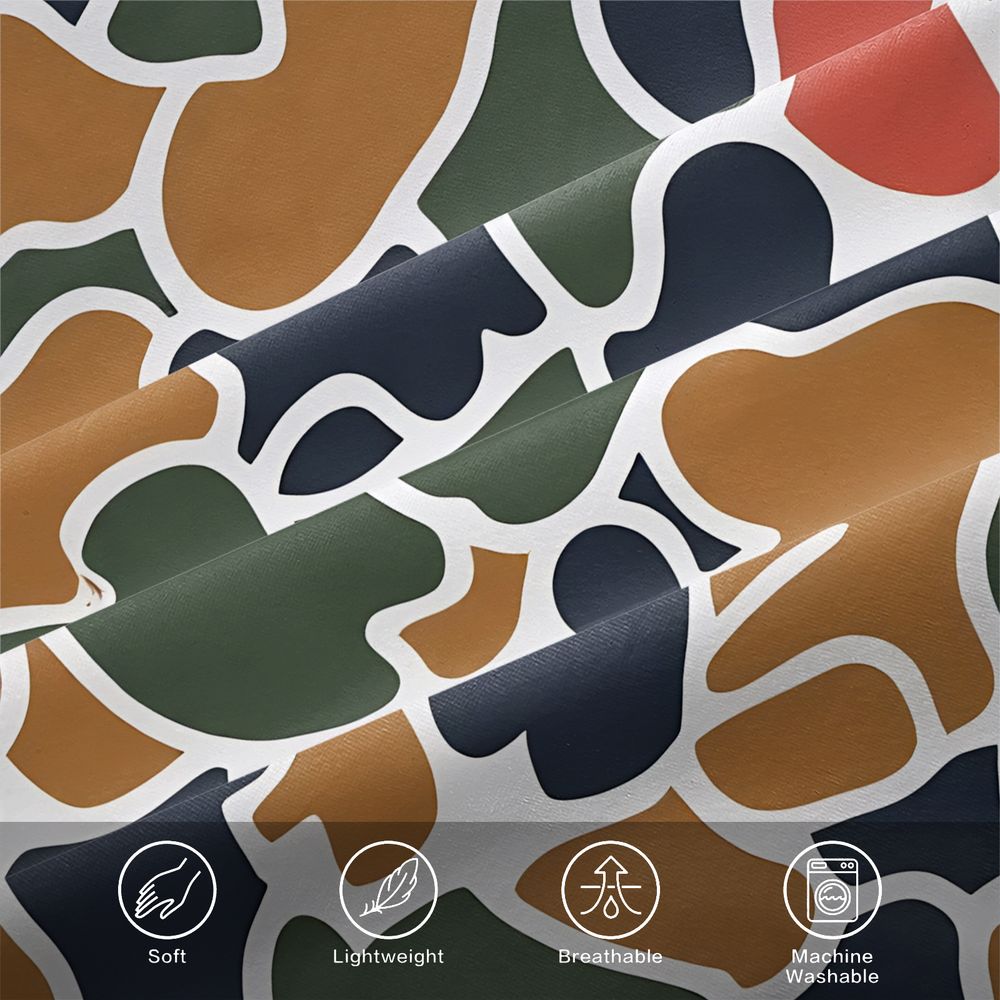 Vintage Camo Print Duvet Cover Set Comforter Cover Bedding Set No Filler Outdoor Style Adult Guest Room Bed Cover
