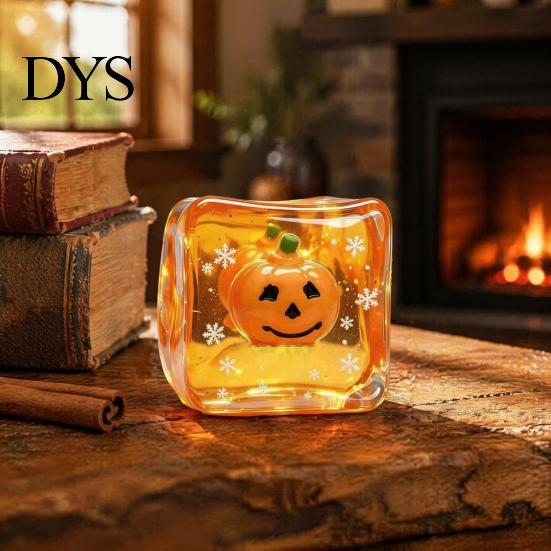 Portable Stress Reliever Halloween Ghost Cube Squeeze Toy, Pumpkin Bat Relief with Decompression Toy Snowflake, Hand Relaxation Sensory for