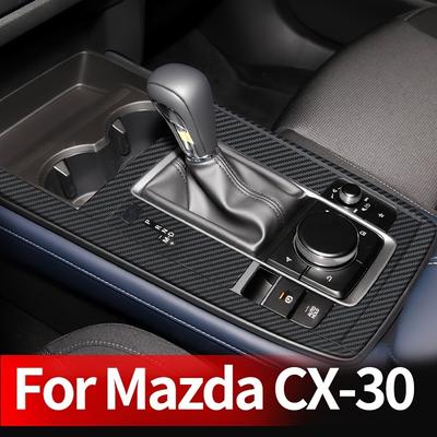 Für Mazda CX-30 Auto Mittelkonsole PVC Karbonfaser Schutzfolie Kratzfest Reparaturfolie Auto Innenzubehör