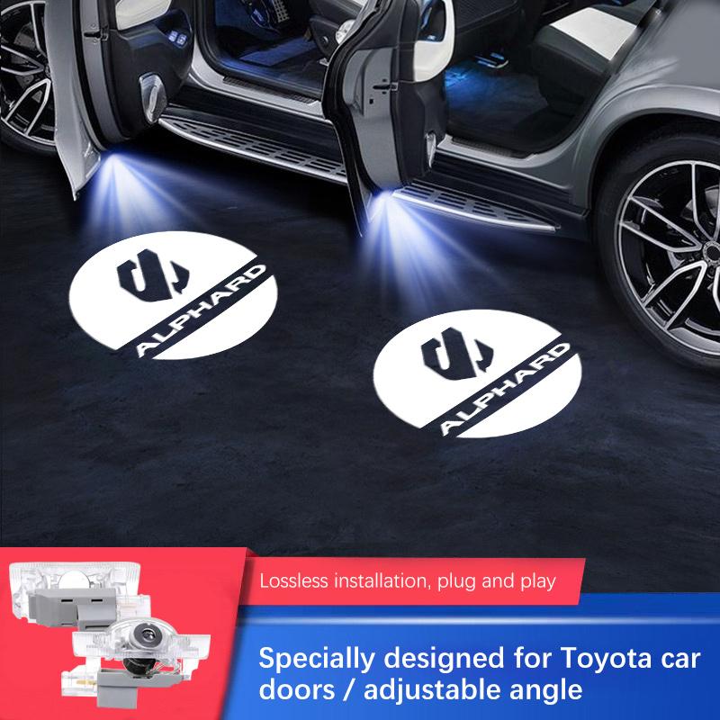 Led Car Door Light Luces Projector For TOYOTA Alphard 2011-2024 Vellfire 20/30 Series Decoration Styling Modification Accessorie