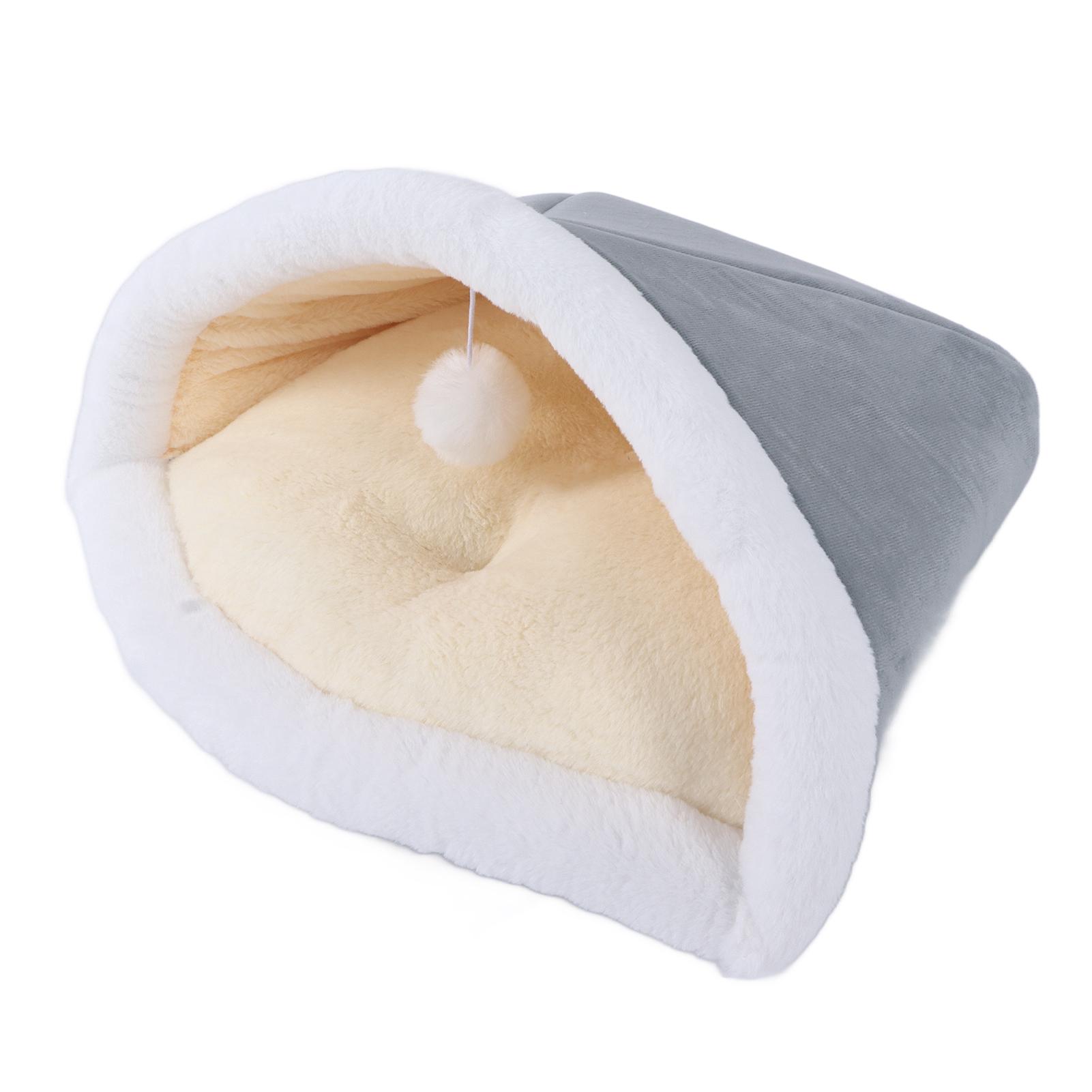

Cat Sleeping Bag Semi Closed Soft Washable Cat Bed for Indoor Cats Puppy Kitty Kitten