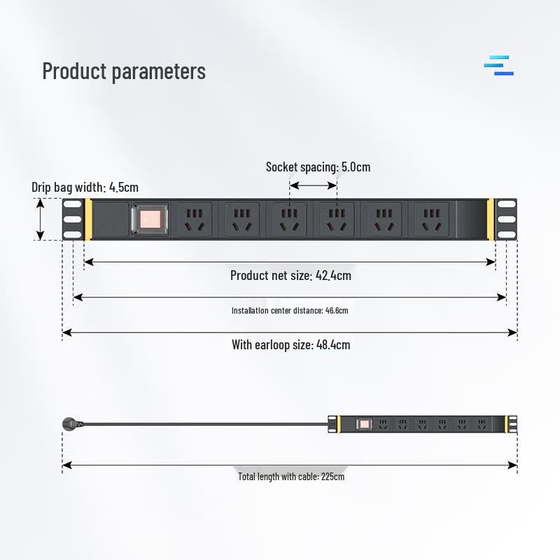PDU Rack Mount Power Strips & Accessories CN plug (adapter included)
