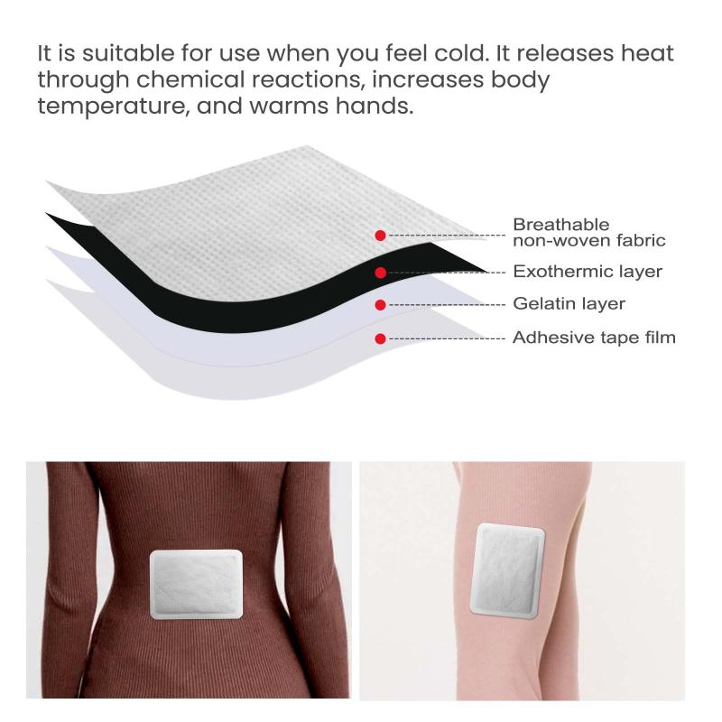 10Pcs Disposable Hand Warmer Self-Adhesive Hand Warm Sticker Long Lasting Winter Warm Paste Stick Winter Supplies one size