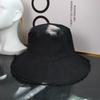 Foldable Raw Edge Fisherman Hat Sunshade Sun Protection Cap Versatile Thin Bucket Hat  Women