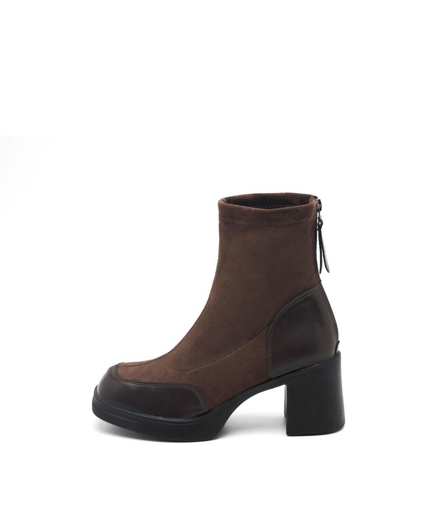 Spur Coline Layered Suede Platform Ankle Boots 7.5Cm -Va9037 (2Color)