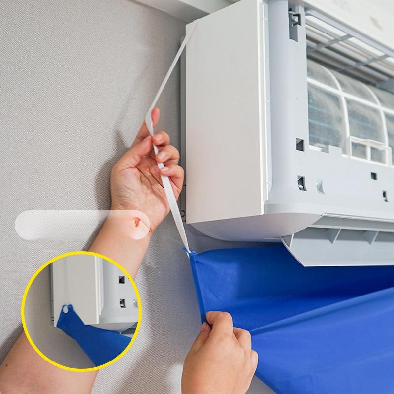 Split Air Conditioner Cleaning Kit Waterproof Drain Cover Washing Air Conditioner Clean Bag Ac Aircon Cleaner Set Cleaning Tool