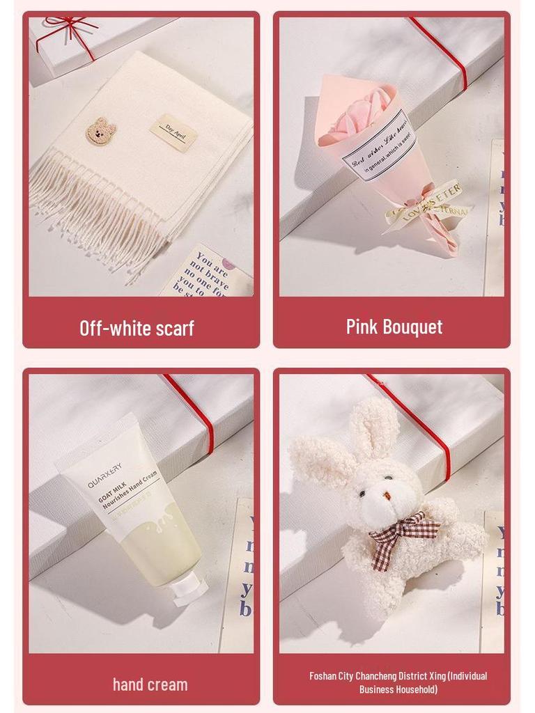 Valentine's Day Winter Scarf Gift Box for Her: Girlfriend or Best Friend