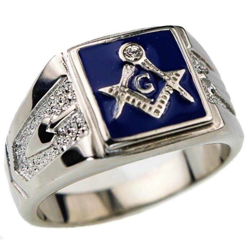 

Fashionable a Freemason Ring Retro Punk Men s Ring 13 чорний