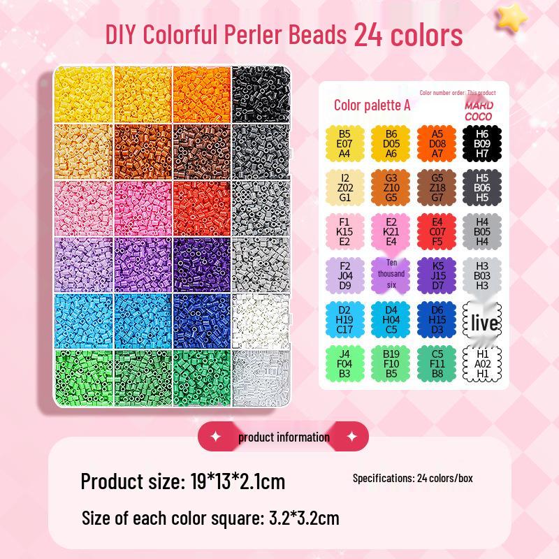 

Навчальний DIY набір для рукоділля з бісеру - Високоякісний, повнокольоровий набір для фьюжн-бісеру, сумісний з матеріалами для рукоділля