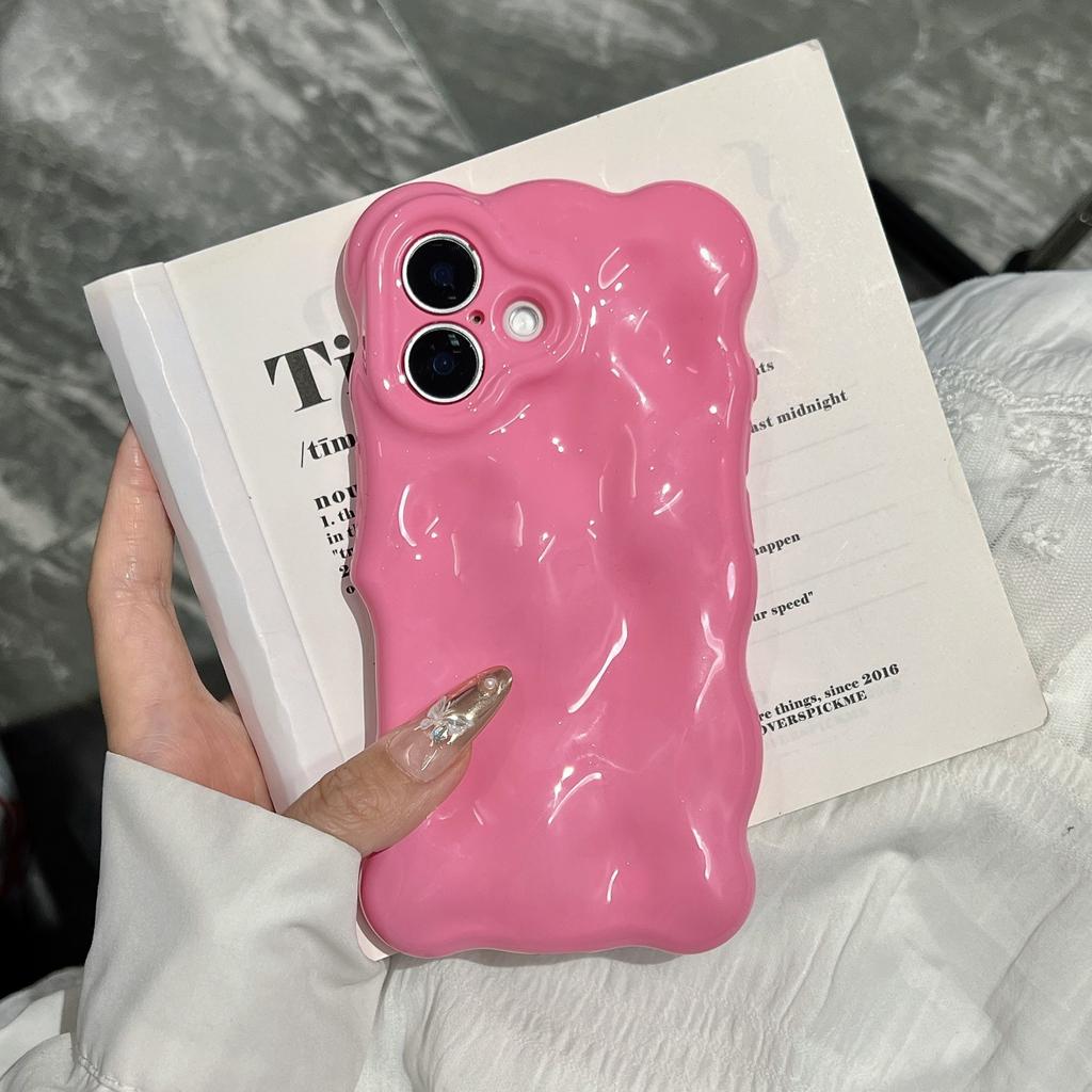 ins summer macaron bubble case is suitable for iPhone16Pro max mobile phone case, Apple 17 new 14/15.