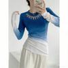 Frühling Bohème Stil Zebra Muster Mode Damen T-Shirt Pullover Damen Langarm Kleidung Outdoor Lässig T-Shirts Oberteil
