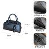 Damen PU-Leder Mini Boston Tasche, Schwarz, Handtasche, Reißverschluss, Leicht, Niedlich und Stilvoll, 26x8.5x17cm