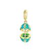 Luckly Four Leaf Shamrock Dangle Charm Copper Family Tree Flower Bead Pendant Compatible With Authentic Bracelets Necklaces Jewellery