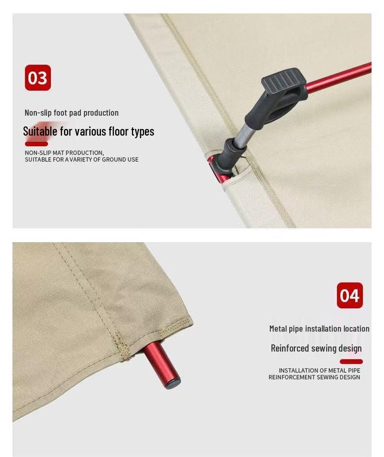 Portable Aluminum Folding Camping Cot for Outdoor, Beach, or Military Use