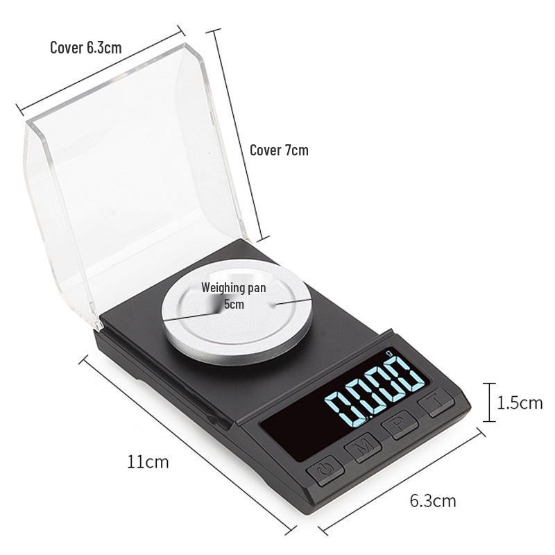 High-Precision 0.001g Milligram Scale for Jewelry, Carats, Drugs, and Lipstick