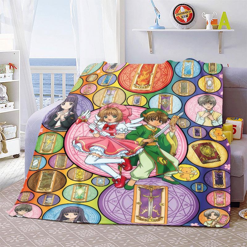 Cardcaptor Sakura Lightweight Flannel Blanket Soft Warm Throw Cozy Blanket for Sofa Bed Home Decor -QJY