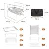 Todeco Lightweight Folding Fire Pit | 3 Heat Settings | Includes Grill, Trivet, and Grill Set | Compact Storage & Camp Cooking | Serves 2-4 People