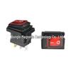 LECI Waterproof 3-Pin Red Rocker Switch, 2 Positions, 6A 250V with High-Power Light