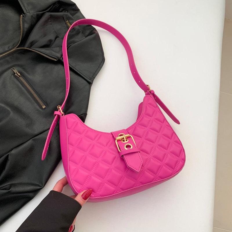 Einfache Unterarmtasche für Damen mit großem Fassungsvermögen Frühling Neue modische Unterarmfarbe Modische lässige Schultertasche