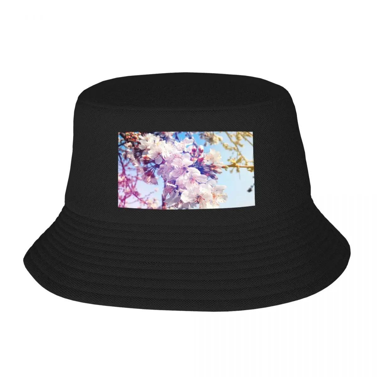 New Cherry Flowers Bucket Hat Fishing Cap Brand Unisex Cap Rugby Unisexs Womens