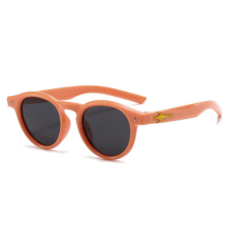 1/25 New Retro Stylish Round Frame Silicone Sunshade Sunglasses for Kids 23045