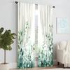 Set Of 2 Versatile Polyester Transparent Curtains Home Decoration Watercolor Flower Use Bedrooms Living Rooms Curtain Ideal For Room