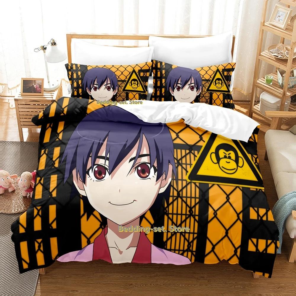 Comfortable Anime Print Bedding Set With Duvet Cover And Pillowcases Single Twin Full Queen King Sizes For Adults And Kids