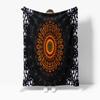 Colorful Mandala Round Dot Print Blanket Soft Fleece Throw Bed Sofa Cover Gift