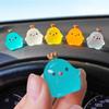 Mini Car Luminous Chicken Ornaments Cartoon Noctilucent Chicken Resin Doll Car Pendant Cute Car Interior Decoration Accessories