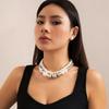 Eye Catching Large Bead Necklace Zinc Alloy Materials Clavicle Chain Accessories For Layering And Gifting