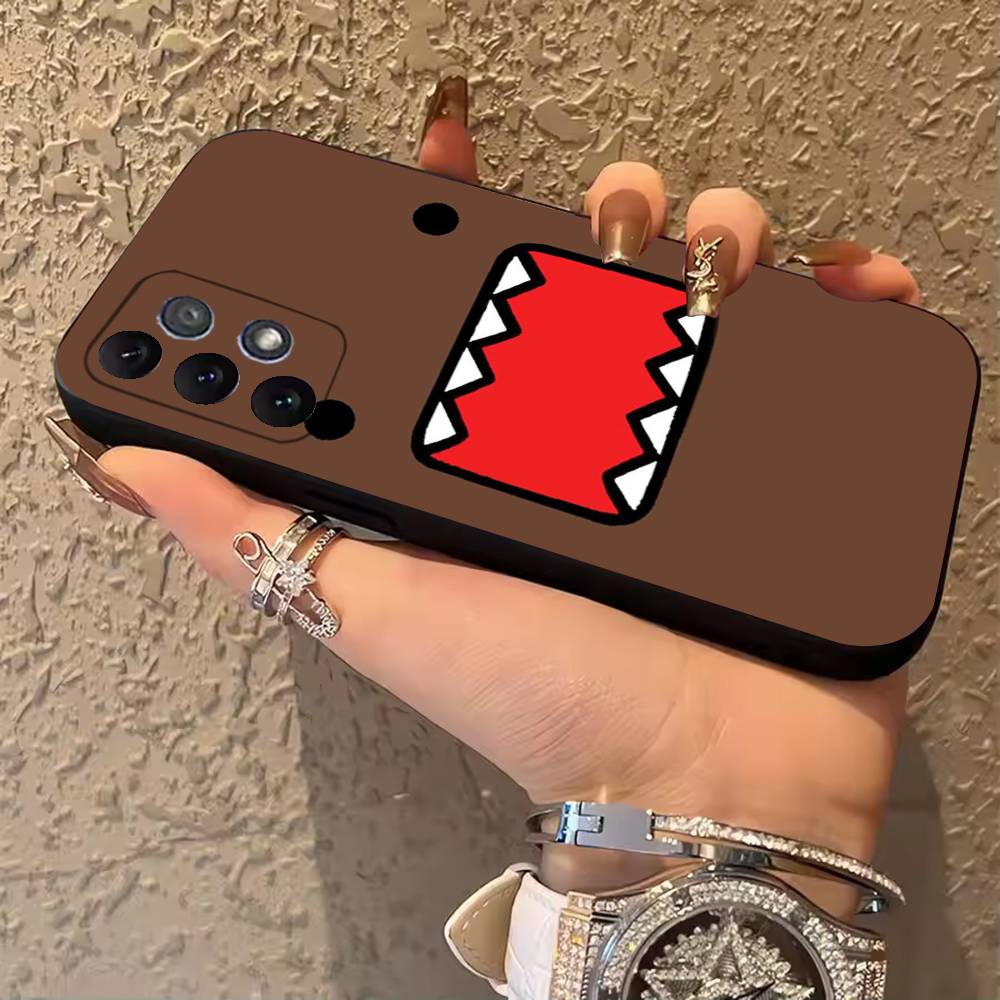 Cute Domo-kun Phone Case For Samsung Galaxy A13,21s,22,31,32,52,53,71,80,A91 Soft Black Shell