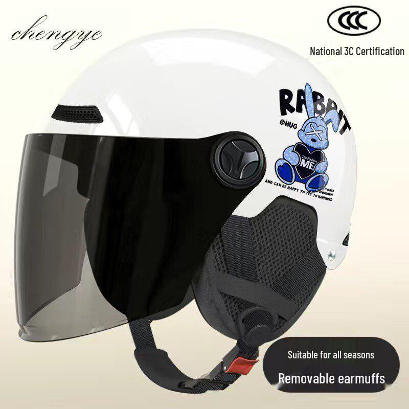 3C Certified All-Season Unisex Electric Scooter & Motorcycle Helmet with Sun Protection